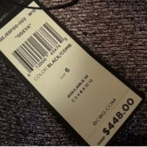 BCBGMAXAZRIA Odeya Dress Full Length Gown Maxi Formal Metallic Size 6🆕⌚📦🏃💨🚚 - Picture 15 of 16